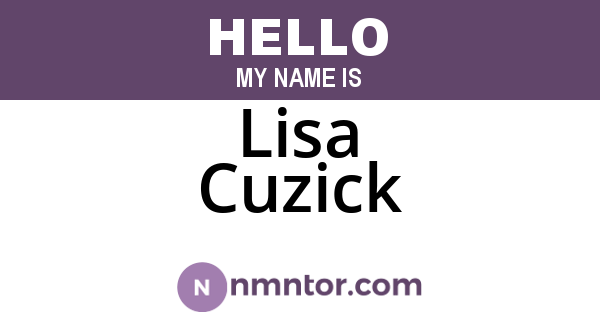 Lisa Cuzick