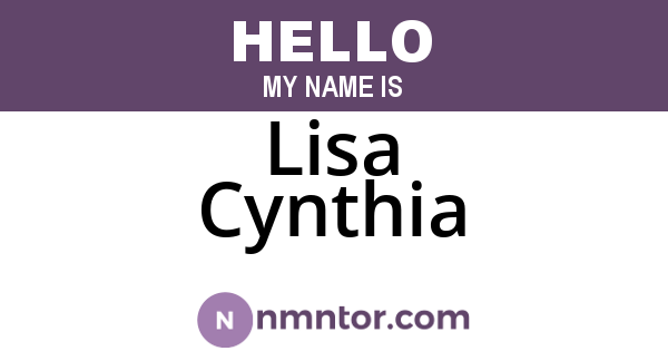 Lisa Cynthia