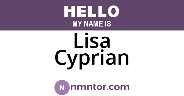 Lisa Cyprian
