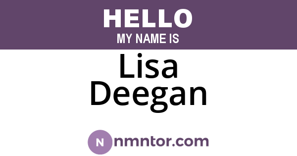 Lisa Deegan