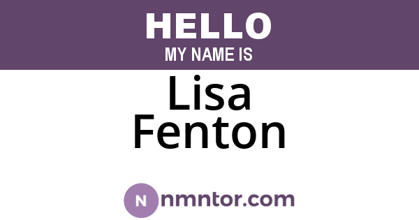Lisa Fenton