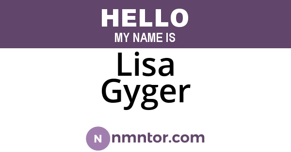 Lisa Gyger