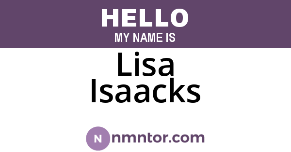 Lisa Isaacks