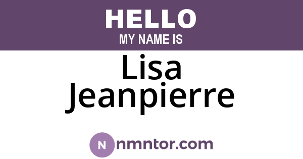 Lisa Jeanpierre
