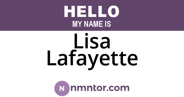 Lisa Lafayette