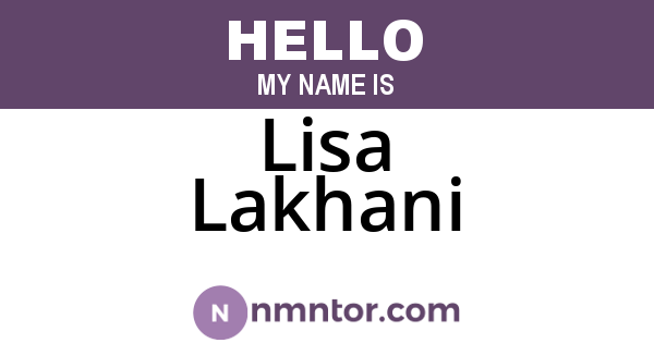 Lisa Lakhani