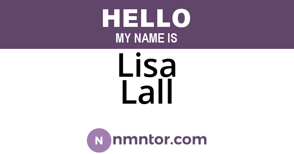 Lisa Lall