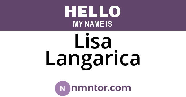 Lisa Langarica