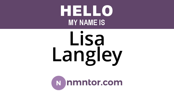 Lisa Langley