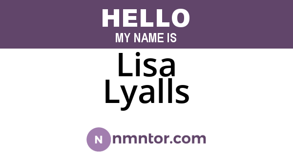 Lisa Lyalls