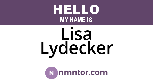 Lisa Lydecker