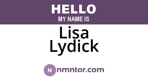 Lisa Lydick