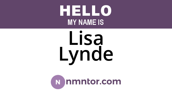 Lisa Lynde
