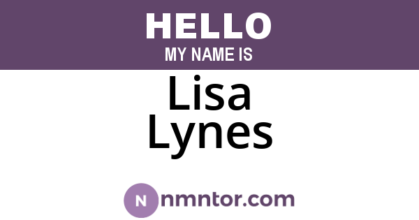 Lisa Lynes