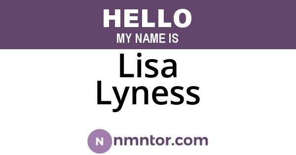Lisa Lyness