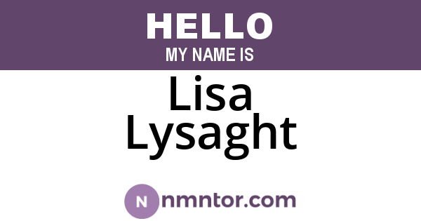 Lisa Lysaght