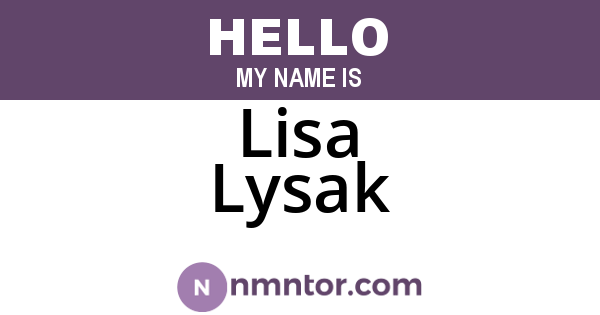 Lisa Lysak