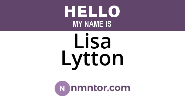 Lisa Lytton