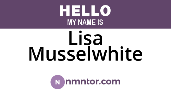Lisa Musselwhite