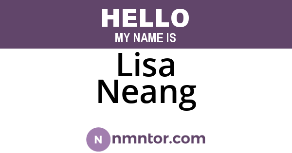 Lisa Neang