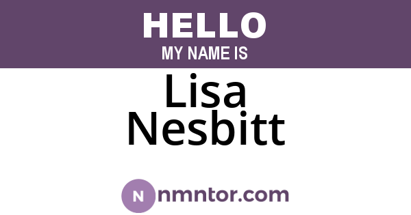 Lisa Nesbitt