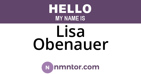 Lisa Obenauer