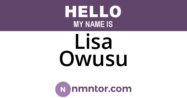 Lisa Owusu