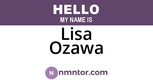 Lisa Ozawa