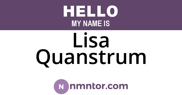 Lisa Quanstrum