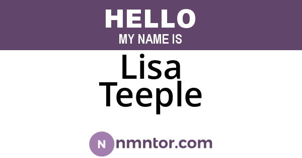 Lisa Teeple
