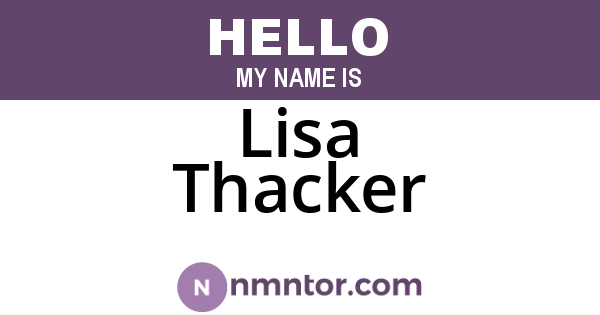 Lisa Thacker