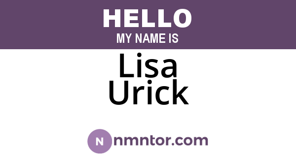 Lisa Urick