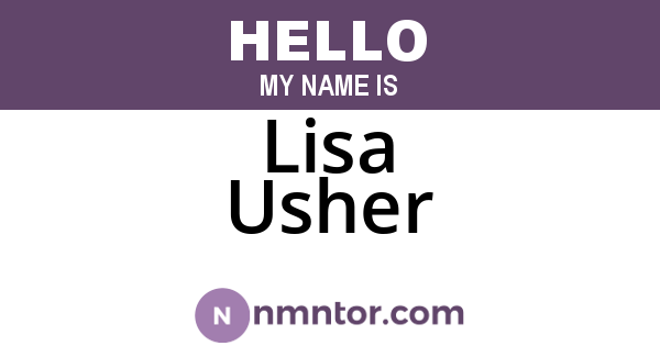 Lisa Usher