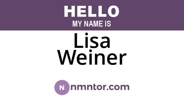 Lisa Weiner