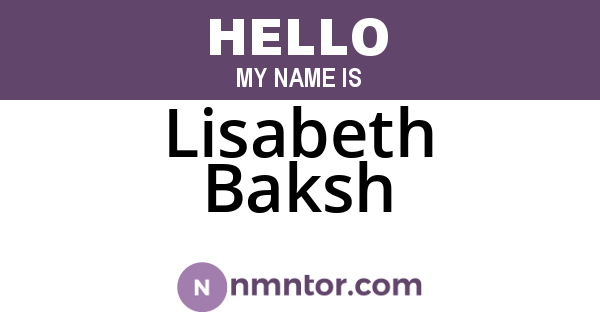 Lisabeth Baksh