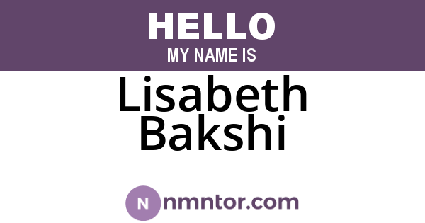 Lisabeth Bakshi