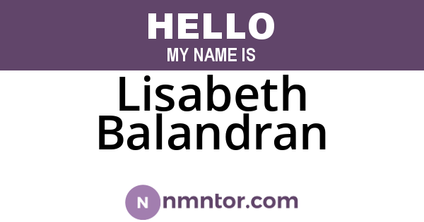 Lisabeth Balandran