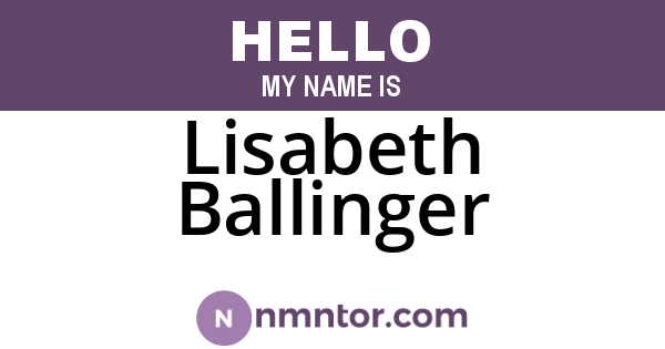 Lisabeth Ballinger