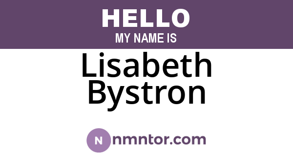 Lisabeth Bystron