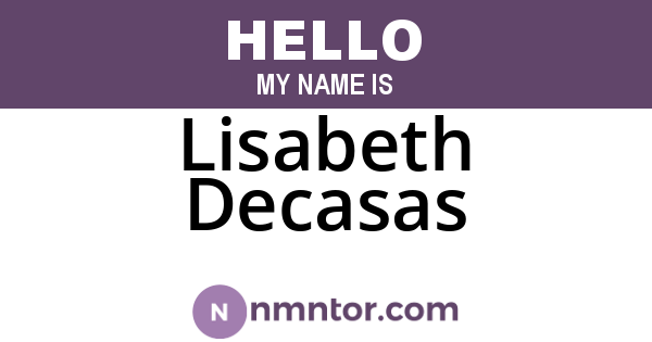 Lisabeth Decasas