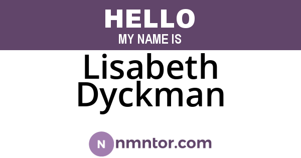 Lisabeth Dyckman