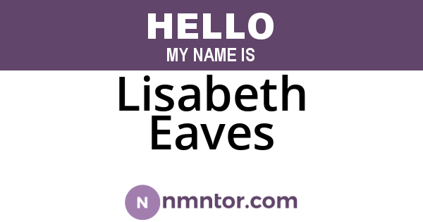 Lisabeth Eaves