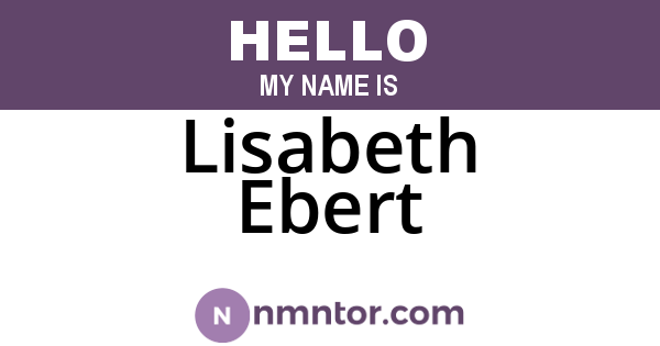 Lisabeth Ebert