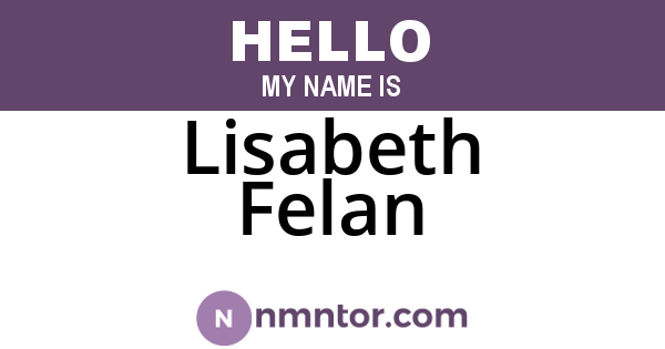 Lisabeth Felan