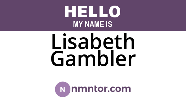 Lisabeth Gambler