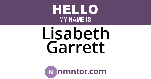 Lisabeth Garrett
