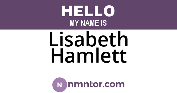 Lisabeth Hamlett