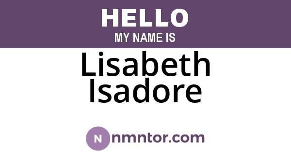 Lisabeth Isadore
