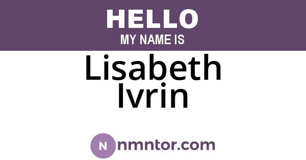 Lisabeth Ivrin