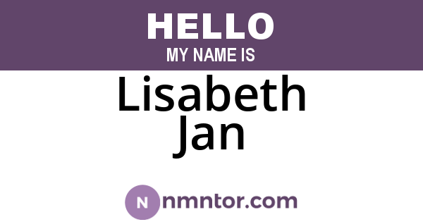 Lisabeth Jan
